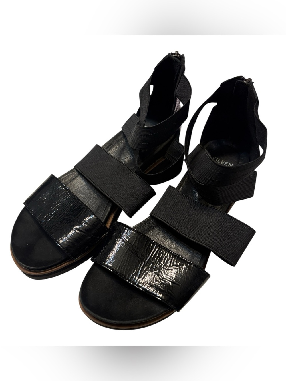 Eileen Fisher Black Strap Sandals Size 8